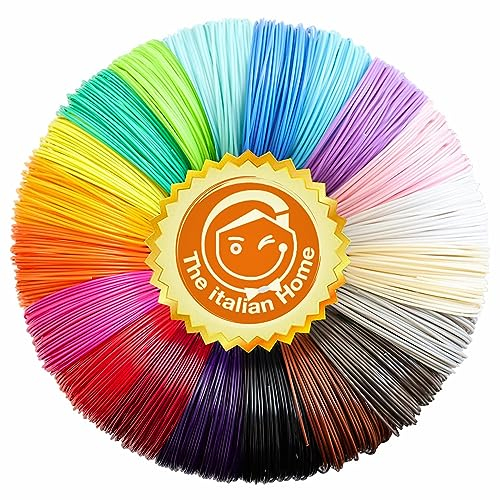 The Italian Home® 3d stift zubehör, 20 Farben 3d stift filament von je 5M / 100M insgesamt, (3 fluoreszierend), PLA 3D filament set, filament 3d stift set