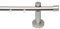Garesa Gardinenstange Kea Ø 20mm, 1-läufig, Chrom, matt I Aluminium Vorhangstange inkl. Gleiter I Endknopf Kappe I Für mittelschwere Vorhänge I 160cm