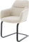 DELIFE Schwingstuhl Pejo-Flex Freischwinger flach Schwarz Cord Beige Taschenfederkern