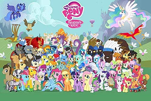 ALKOY Puzzle Puzzles Spielzeug Cartoon Puzzles My Little Pony 1000-Teiliges Holzpuzzle Für Geschenke Zum Gedenken An Ihre Persönlichkeit Puzzles