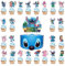 25pcs Stitch Cake Toppers XINBOHUI-Stitch Geburtstag Dekorationen Cartoon Kuchen Dekoration Happy Birthday Kuchen Topper für Stitch Thema Geburtstag Party für Kinder Geburtstag Babyparty Party