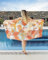 Gräfenstayn Premium Strandtuch Mikrofaser mit Umhänge-Knopf 80x160 cm - ÖKO-TEX 100 - Badetuch leicht, sandfrei und schnelltrocknend - XXL Strand-Handtuch - Microfaser Strandlaken groß (Melon)