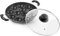Tanish Trading Non Stick Cookware Appam Maker 12 Pits With Glass Lid,Paniyaram Pan Patra with Glass Lid,Appe Maker,Appam Patra, Black