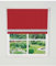 Straight Diamante Edge Border Dimout Roller Blind (165cm Drop) 180cm Red
