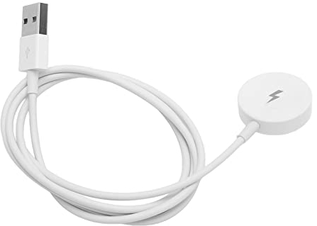 Ladegerät Ladekabel für Smartwatch, Magnetisches Schnellladegerät auf USB Kabel Ladestation Kabel Kabelloses Tragbares Ladegerät für 1 2 3 smartwatch (Weiß)