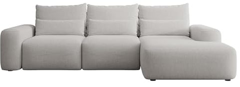 Selsey Sofa Ecksofa Eckcouch Schlafsofa Couch Mit Stauraum Schlaffunktion Pflegeleicht Mit Kissen Lendenkissen L Form Freistehend Rechts Hydrophobe Chenille Grau Carnos
