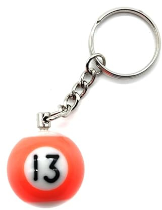 BILMAG Schlüsselanhänger Billard Billardkugel Nr. 1-15, 25mm Pool (Nr.13)