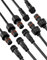 QWORK® 5 Coppie 2 Pin Connettori Elettrici Impermeabile IP65 con Cavo di Prolunga 18AWG 20cm per Faretti Solari, Luci da Giardino, Strisce LED