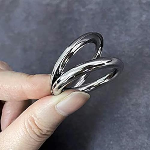 Ellis Ring 2.0 Zaubertricks Ring Penetrate Vanish Magic Ring & Kette Close Up Street Illusions Gimmick Requisiten Pass Through Magic