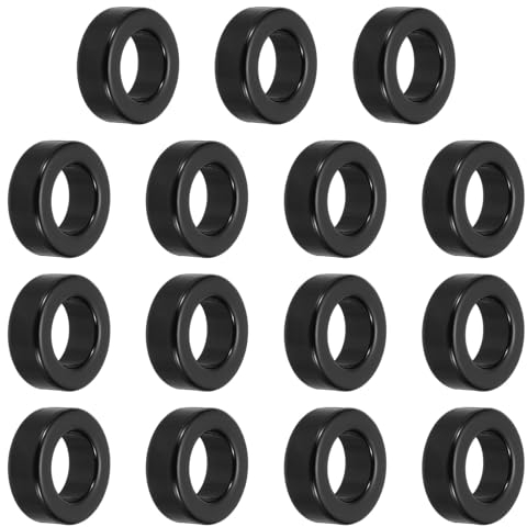 QUARKZMAN 15Stk Toroid Kern 24x42x16mm Eisen Ferrit Drosseln Ring Leistung Toroidal Trafo Stabilisierung Signal Übertragung Widerstand Elektromagnetische Interferenz Schwarz