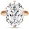 Linawe Rose Gold Promise Love Rings for Women, Cubic Zirconia Imitation Diamond Moissanite Adjustable Solitaire Ring, Birthstone Wedding Engagement Dupes Costume Jewellery