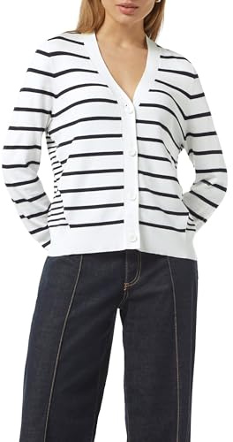 Comma Strickjacke mit variierendem Streifenmuster