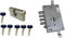inferramenta KIT SERRATURA BLINDATA INTERASSE 28mm ENTRATA 63mm COMPLETO DI CILINDRO CON CHIAVE EUROPEA 30/50 mm CON 5 CHIAVI