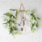 Corona pasquale da 35 cm, con croce in legno, ghirlanda artificiale con giglio di Pasqua, corona decorativa da parete con luce LED, regalo di Pasqua, decorazione primaverile