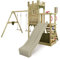 Fatmoose Aire de Jeux Château Fort BoldBaron Boost XXL avec balançoire & Toboggan Vert Sauge, extérieur Enfants Tour d'escalade avec bac à Sable échelle & Accessoires de Jeux
