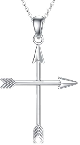 HARMONY BOLA Kreuz Halskette für Herren 925 Sterlingsilber St. Christophe/Nagel/Atheist/Allah/Yahweh Anhänger Halskette mit Schutz Amulett Schmuck für den Ehemann