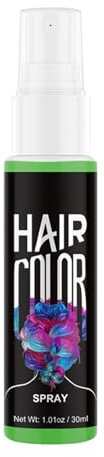 Haarspray Farbe,Haarspray Damen/Herren,Hair Dye Shampoo,Temporäre Haarfarbe Grün,Liquid Hair Spray, Abwaschbar Und Sicher,Schnelle Haarfärbung,Haar Colorationen Für Halloween, Karneval,Cosplay