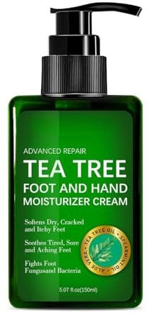 Athletes Foot Treatment Cream – Tea Tree Oil Formula Foot Cream for Cracked Heels, Dry Skin & Callus Remover | Multi-Use Body Lotion | Gentle Moisturiser with Natural Ingredients | 150 ML