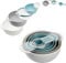 Plastic Mixing Bowls- Multicolored Mixing Bowl Set of 8, Nest for Easy Storage, inculding Measuring Cups, Colander, Sifter, Large Bowl, Great for Cooking and Baking, BPA