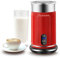 Elektrische Milchaufschäumer, Milchdämpfer mit einem Fassungsvermögen von 320 ml, 4 in 1 - Automatische Milchaufschäumer mit Temperaturanzeige, Milchaufschäumermaschine für Latte Macchiato (Rot)