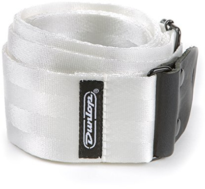 Jim Dunlop DST7001WH Deluxe Seatbelt Strap, White