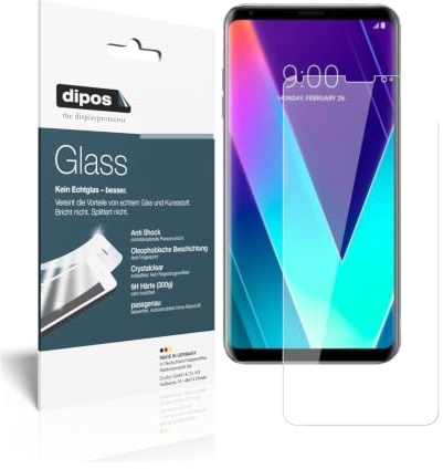 dipos 2x Displayschutzfolie 9H klar für LG V30S ThinQ | Bricht und splittert nicht, kein Echtglas, Anti-Shock, passt perfekt, kratzfest, blasenfrei, hüllenfreundlich, selbstklebend