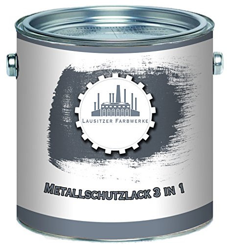 Lausitzer Farbwerke Metallschutzfarbe 3in1 traditioneller Metallschutzlack 3-in-1 Metallfarbe Metalllack Farbe für Metall, Stahl, Eisen, Zink und Aluminium (20 L, Anthrazitgrau (RAL 7016))
