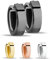 Treuheld® | Klassische, eckige Creolen/Ohrringe | 925 Sterling Silber | 4mm x 13mm | Schwarz | Klappcreolen für Damen und Herren | Set Paar