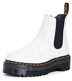 Dr. Martens Chelsea Boot, Anfibi Unisex-Adulto, White Smooth, 39 EU