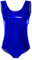 FYMNSI Damen Gl?nzende Ballettanzug Ballettbody Sport Tanz Body Gymnastikanzug Trikot ?rmellos Bodysuit Metallic Wetlook Einteiler Turnanzug Leotard Overall Lack Leder Oberteile Kost?me K?nigsblau XS