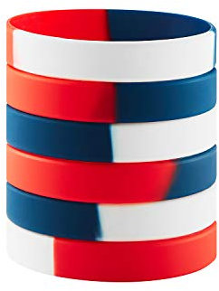 BRANDWINLITE Wholesale 6 Pezzi Confezione Braccialetti In Gomma Con Braccialetti In Silicone Bianco Monocolore