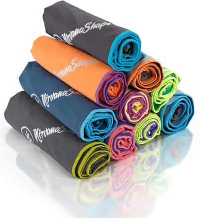 NirvanaShape Mikrofaser Handtuch - Reisehandtuch, Badetuch für Urlauber - kompakte, schnelltrocknende Microfaser Handtücher als Strandtuch, Sporthandtuch - für Reisen, Camping, Sport - 100 x 50 cm