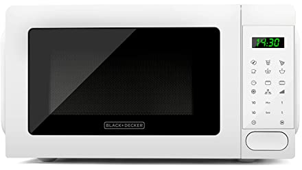 BLACK+DECKER Micro-ondes avec grill, Blanc, 20 L
