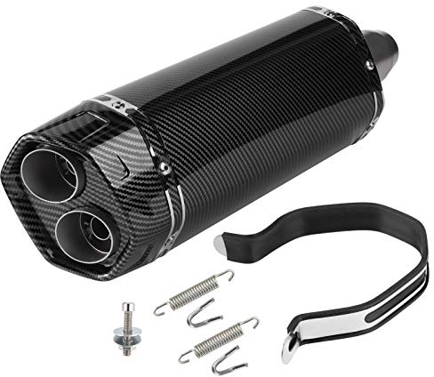Schalldämpfer Endrohr Doppelauslass 36-51mm für ATV Z900 Z1000 / NINJA250 400 Motorradzubehör - Edelstahl