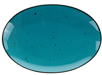 Ovaler Teller 38 cm Cottage Galaxy Blue