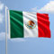 Bandera México 100 x 150 cm de poliéster náutico 115 g/m² con doble pliegue perimetral, cuerda y revestimiento,apto tanto para interior como para exterior. Fabricado en Italia.