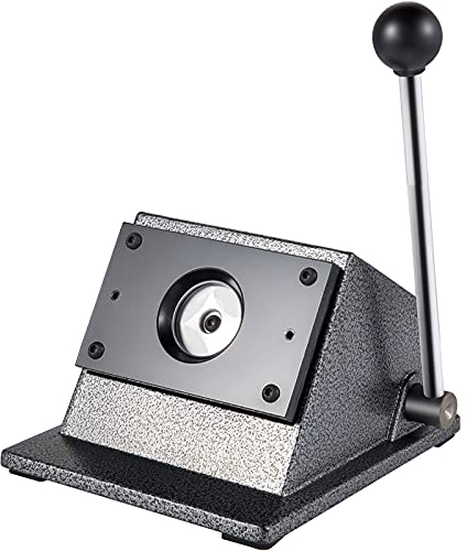 VEVOR 44Mm Micro Buttonmaschine, Maschine Runde Button Badge Maker aus Gusseisenmaterial, 1,5 mm Schnittdicke Presse Maschine Runde Grafik Punch Stanze, 4,06 kg Für Badge & Button, 22 x 18,5 x 13,5 cm