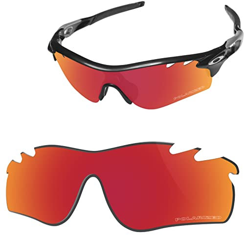 Vaep Verres de rechange en polycarbonate pour Oakley RadarLock Path Vented OO9206 - Polarisés élargis, rouge brique, RadarLock Path Vented