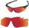 Vaep Verres de rechange en polycarbonate pour Oakley RadarLock Path Vented OO9206 - Polarisés élargis, rouge brique, RadarLock Path Vented