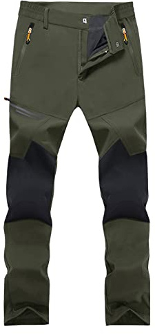 EKLENTSON Mens Trouser Quick Dry Walking Hiking Work Pant,ArmyGreen,34