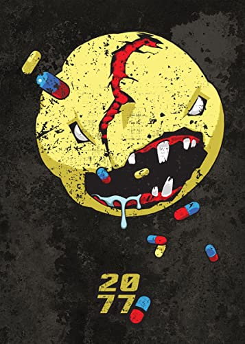 Displate Offiziell Cyberpunk 2077 MetallPoster Magnetische Befestigung Inklusive Lizenziert Bilder Hochwertiges Poster V Pills Poster 45 cm x 32 cm