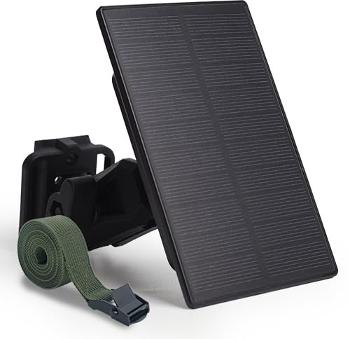 Upperosey Trail Camera Solar Panel - Power Horse 6V/12V Solar Panel Kit with 5200mAh Battery for Hunting Camera, 1.7/2.1mm DC Connectors Fits Most, Solar Panel for Trail Cam