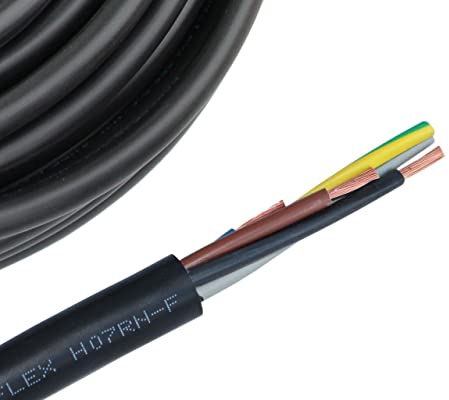 H07RN-F 5x6mm² Gummikabel Meterware 5-50 Meter, Länge:15 Meter
