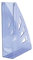 OFFICER PRODUCTS Stehsammler Modernes Design/ 10 Stück / A4 - Farbe: Blau Transparent/Hart-Kunststoff/Durchbrochen/Schreibtisch-Organizer für Zeitschriften/Bruchsicher
