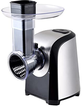 MasterPro by Carlo Cracco Affetta & Grattugia elettrica 5 funzioni 150W in acciaio inox e ABS con 5 diversi coni per tritare tagliare e grattugiare