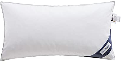 Heidelberger Bettwaren Kissen 80x40 cm | 1-Kammer-Kopfkissen mit Daunen und Federn | atmungsaktiv, hautfreundlich, hypoallergen für Seitenschläfer | Serie Schweden