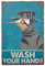 Yiruhe Doctor Plague Wash Your Hands Vintage-Blechschild 20 x 30cm, Metallschilder für Heimdekoration Gästezimmer Badezimmer oder Wandedekoration. (hummbing bird mask2307)