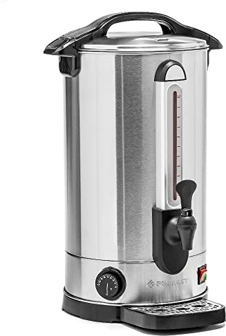 Forgast Chaudière à eau | Acier inoxydable | Capacité 16 litres | Distributeur d'eau | Chauffe-eau | Bouilloire | Doubles parois | Bac collecteur | Protection contre la surchauffe | Facile à nettoyer