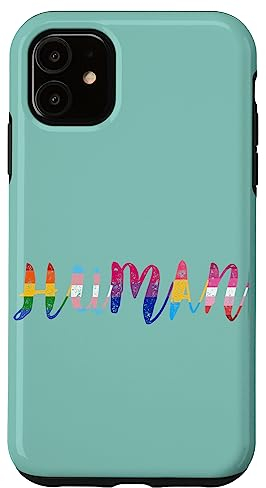 Hülle für iPhone 11 Human LGBTQ Pride Mintgrün