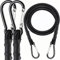 Lot de 3 tendeurs mousquetons robustes pour extérieur Noir 152,4 cm